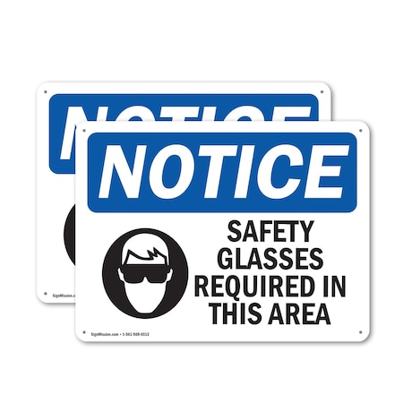 Signmission 10 in Height, 14 in Width, Plastic, Rectangle OS-2PACK-NS-P-1014-L-16515